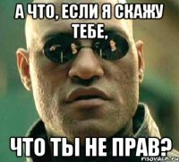 а что, если я скажу тебе, что ты не прав?