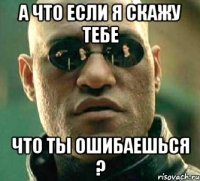 а что если я скажу тебе что ты ошибаешься ?