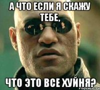 а что если я скажу тебе, что это все хуйня?