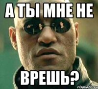 а ты мне не врешь?