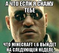 а что если я скажу тебе что minecraft 1.6 выйдет на следующей неделе