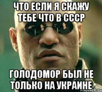 что если я скажу тебе что в ссср голодомор был не только на украине