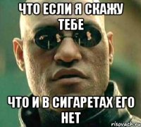 что если я скажу тебе что и в сигаретах его нет