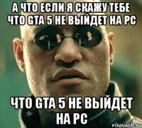 а что если я скажу тебе что gta 5 не выйдет на pc что gta 5 не выйдет на pc