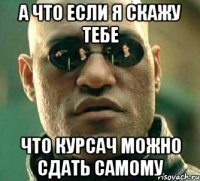 а что если я скажу тебе что курсач можно сдать самому