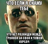 что если я скажу тебе что нет разницей между тройкой за свой и чужой курсач