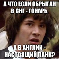 а что если обрыган в снг - гонарь, а в англии - настоящий панк?