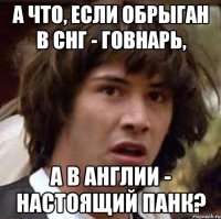 а что, если обрыган в снг - говнарь, а в англии - настоящий панк?