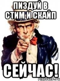 пиздуй в стим и скайп сейчас!