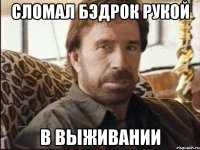 сломал бэдрок рукой в выживании