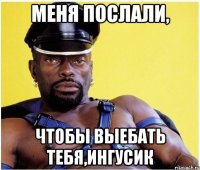 меня послали, чтобы выебать тебя,ингусик