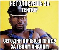 не голосуешь за тейлор сегодня ночью я приду за твоим аналом