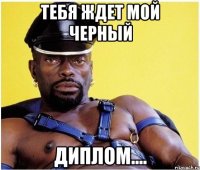 тебя ждет мой черный диплом....