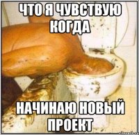 что я чувствую когда начинаю новый проект