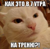 как это в 7 утра на треню?!