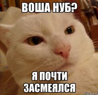 воша нуб? я почти засмеялся