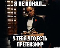 я не понял.... у тебя,что,есть претензии?