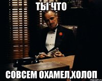 ты что совсем охамел,холоп