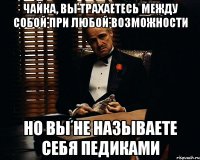 чайка, вы трахаетесь между собой при любой возможности но вы не называете себя педиками