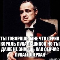 ты говоришь мне что Серик король пукальшиков но ты даже не знаешь как сейчас пукает шерхан