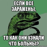 если все заражены, то как они узнали что больны?