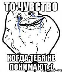 то чувство когда тебя не понимают ;(