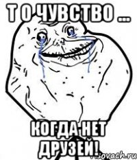 т о чувство ... когда нет друзей!
