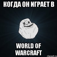 когда он играет в world of warcraft