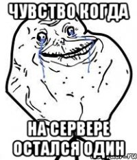 чувство когда на сервере остался один