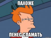 пахоже пенес сламать