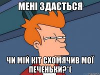 мені здається чи мій кіт схомячив мої печеньки?*(