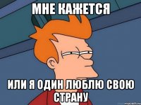 мне кажется или я один люблю свою страну