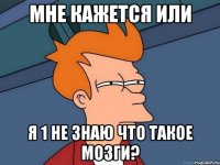 мне кажется или я 1 не знаю что такое мозги?
