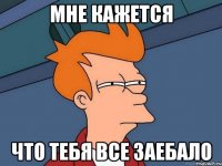 мне кажется что тебя все заебало