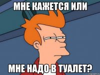мне кажется или мне надо в туалет?