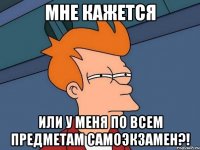 мне кажется или у меня по всем предметам самоэкзамен?!