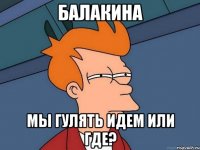 балакина мы гулять идем или где?