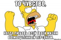 то чувство, когда любовь всей твоей жизни вымышленный персонаж.