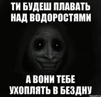 ти будеш плавать над водоростями а вони тебе ухоплять в бездну