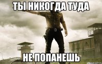 ты никогда туда не попанешь