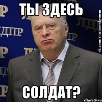 ты здесь солдат?