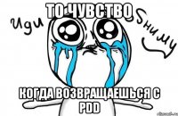 то чувство когда возвращаешься с pdd