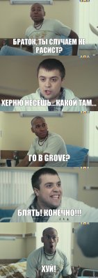 Браток, ты случаем не расист? Херню несешь...Какой там... Го в Grove? Блять! Конечно!!! ХУЙ!