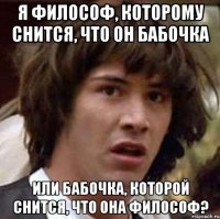 я философ, которому снится, что он бабочка или бабочка, которой снится, что она философ?