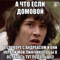 а что если домовой в сговоре с андреасом и они украли мой лифчик чтобы я осталась тут подольше?