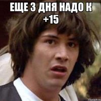 еще 3 дня надо к +15 