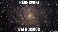 каникулы вы космос