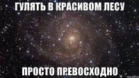 гулять в красивом лесу просто превосходно