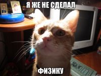 я же не сделал физику