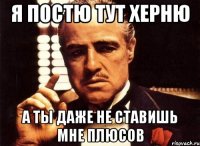 я постю тут херню а ты даже не ставишь мне плюсов